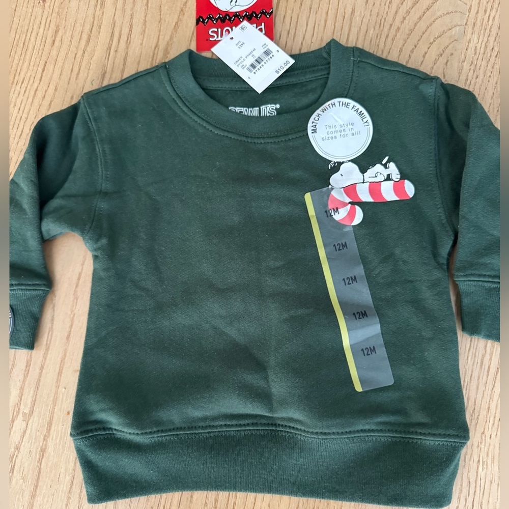 Kids Green Snoopy Sweatshirt